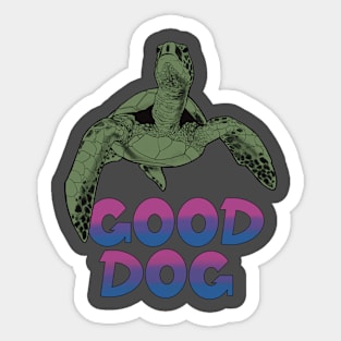 Good Dog Turtle Sticker